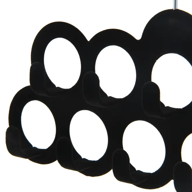 CABIDE PARA LENÇO/CINTO FLOCKY CÍRCULOS - PRETO - Foto 4