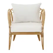 POLTRONA COM ALMOFADAS MIAMARRO - BEGE/BRANCO - Foto 2