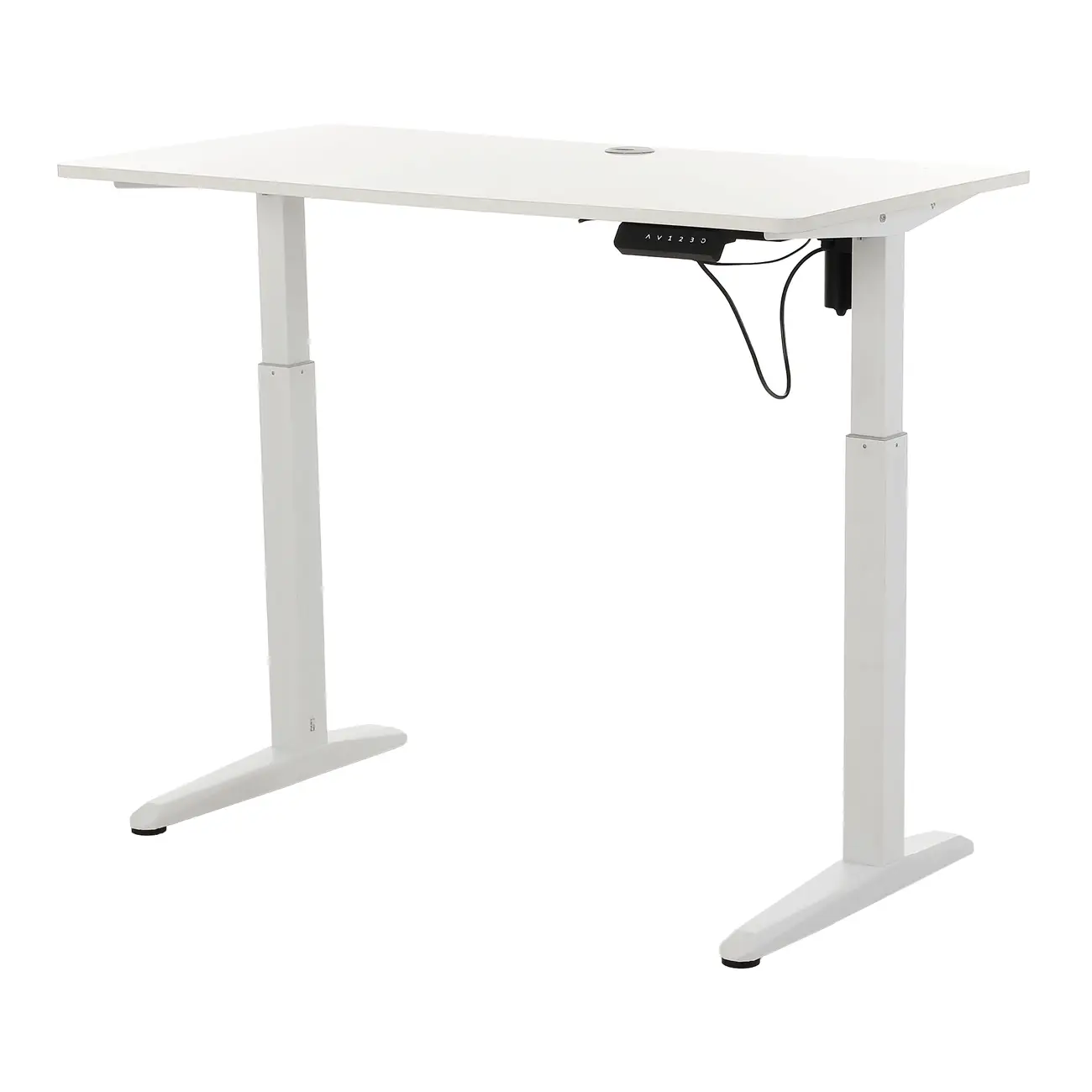 MESA REGULÁVEL ELÉTRICA 1,20 M X 60 CM ERGO - BRANCO/BRANCO - Foto 1