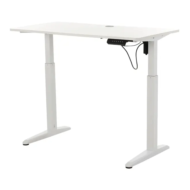 MESA REGULÁVEL ELÉTRICA 1,20 M X 60 CM ERGO - BRANCO/BRANCO - Foto 1