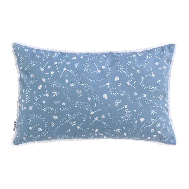 ALMOFADA 50 CM X 30 CM DELICADÊ CADÊ - BLEU CENDRÉ/MULTICOR - Foto 2