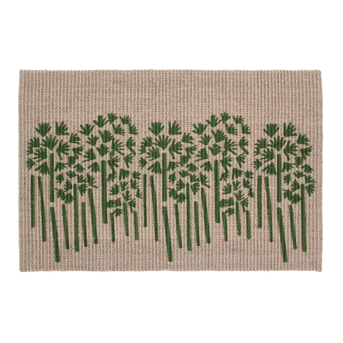 CAPACHO 40 CM X 60 CM TÃO LONGE TÃO PERTO - NATURAL/SÁLVIA - Foto 1