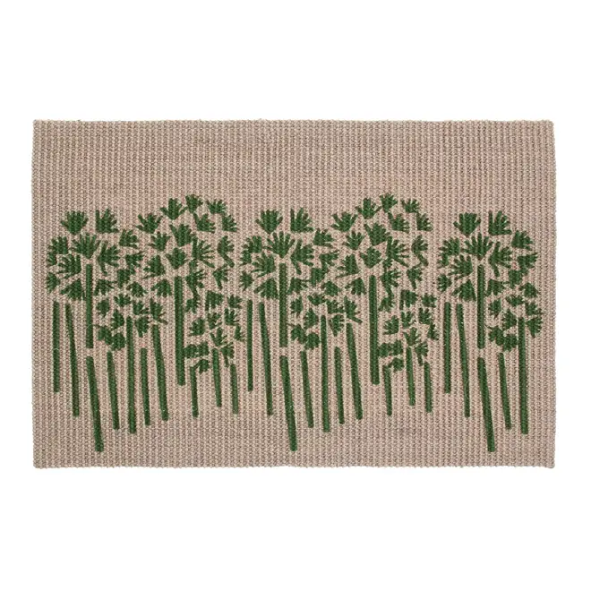 CAPACHO 40 CM X 60 CM TÃO LONGE TÃO PERTO - NATURAL/SÁLVIA - Foto 1