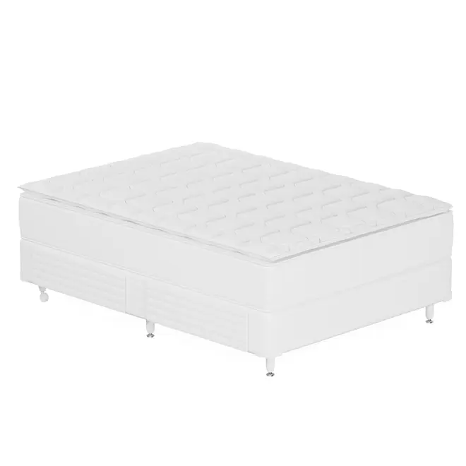 CAMA BOX DE CASAL C/GAVETA MIDDY - BRANCO/BRANCO - Foto 6