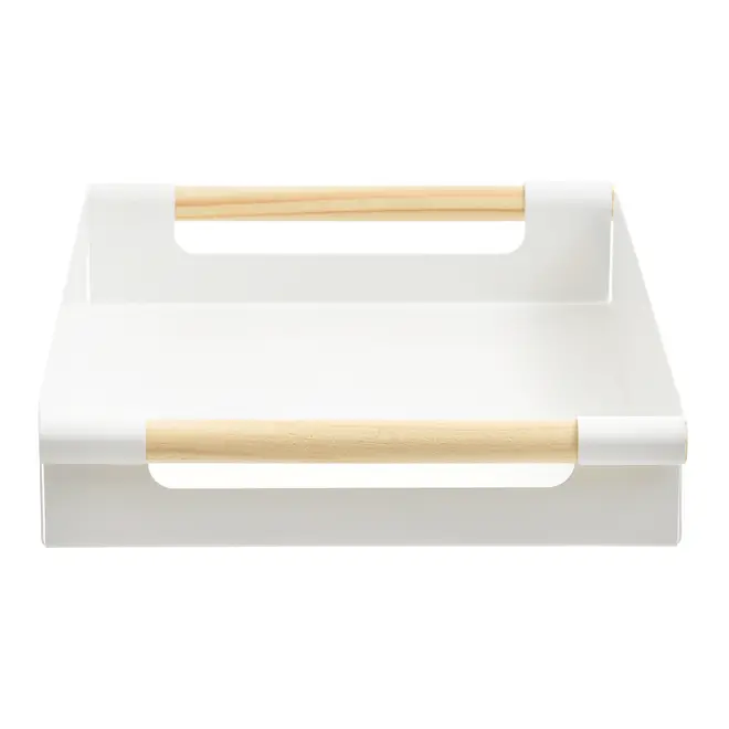 PORTA-PAPEL DE MESA FOLDING - BRANCO/PINUS NATURAL - Foto 3