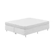 CAMA BOX QUEEN 158 MAX DOSS - BRANCO/BRANCO - Foto 1