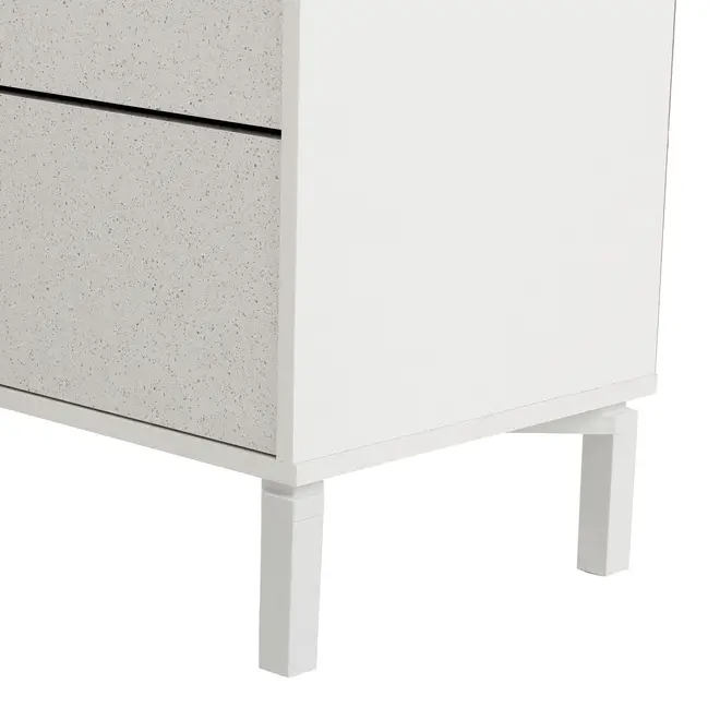 CÔMODA 6 GAVETAS 1,50 M X 42 CM SLEEK - BRANCO/GRANILITE - Foto 11