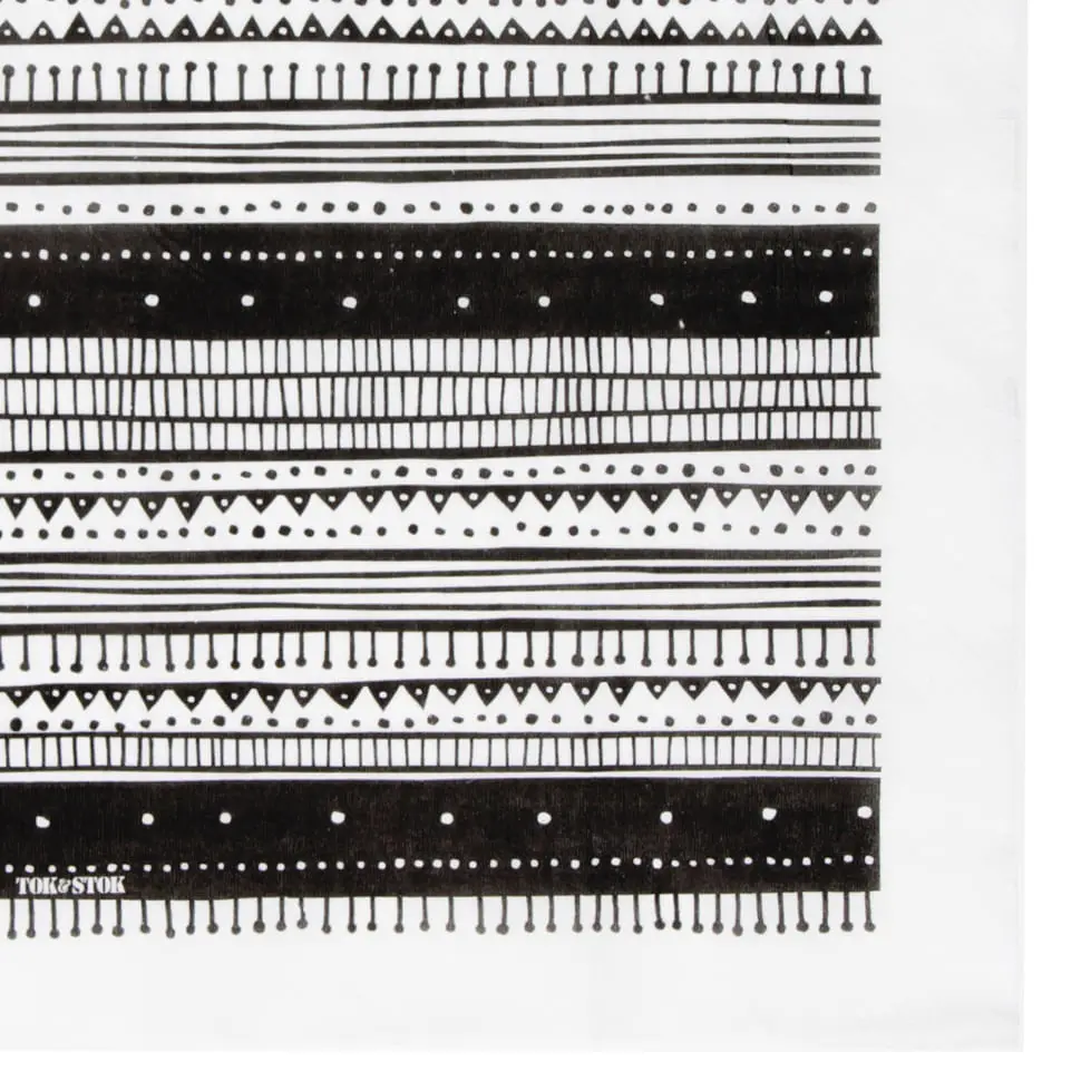 GUARDANAPO 39 CM X 39 CM PACOTE COM 20 PEÇAS MIREMBA - BRANCO/PRETO - Foto 4