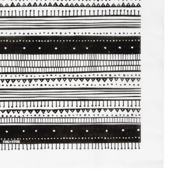 GUARDANAPO 39 CM X 39 CM PACOTE COM 20 PEÇAS MIREMBA - BRANCO/PRETO - Foto 4