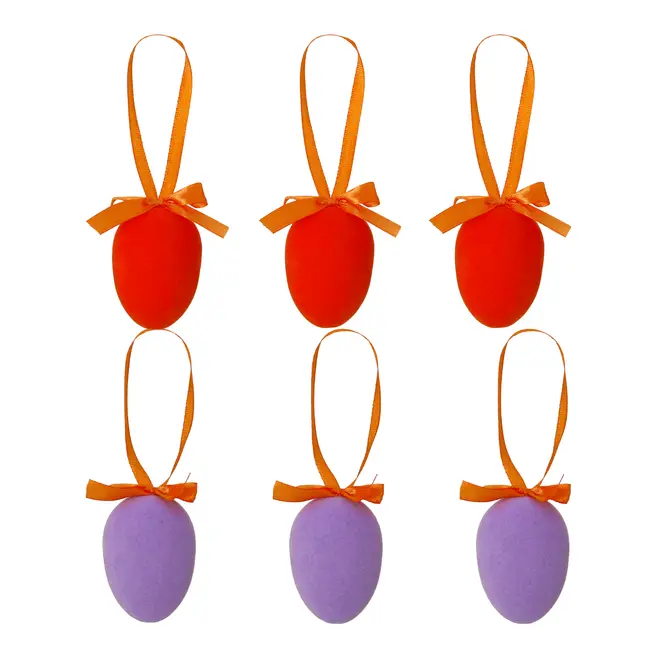 KIT COM 6 PINGENTES OVOS PÁSCOAMOR - LARANJA LED/MOUSSE DE JABUTICABA - Foto 1