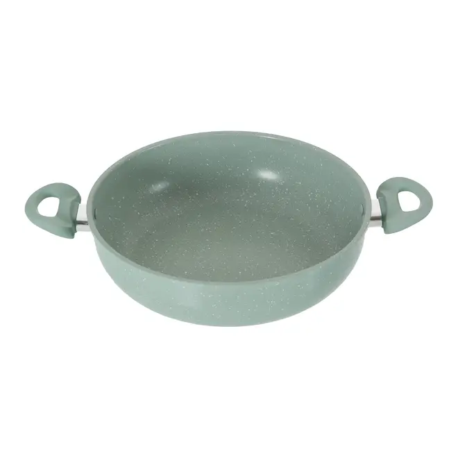 PANELA INDUÇÃO WOK COM TAMPA 28 CM CHEF - SÁLVIA/INCOLOR - Foto 6