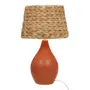 LUMINÁRIA DE MESA JOÃO C/CÚP P TABOA - TERRACOTA/FIBRA CLARA - Foto 2