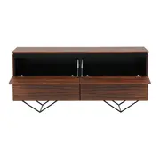 BUFFET 4 PORTAS BASCULANTES 1,60 M X 45 CM HEPTA - PAU FERRO/PRETO - Foto 6