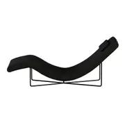 CHAISE LONGUE ALUA - PRETO/PRETO - Foto 2