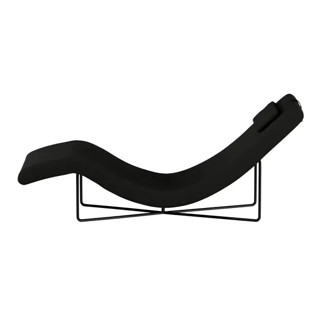 CHAISE LONGUE ALUA - PRETO/PRETO - Foto 2