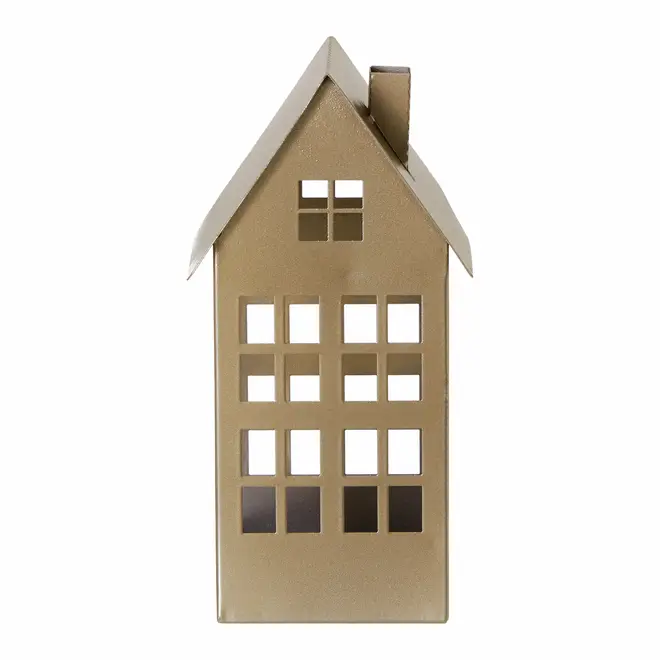 SUPORTE VELA CASA 22 CM FINE FESTIVITY - OURO - Foto 1