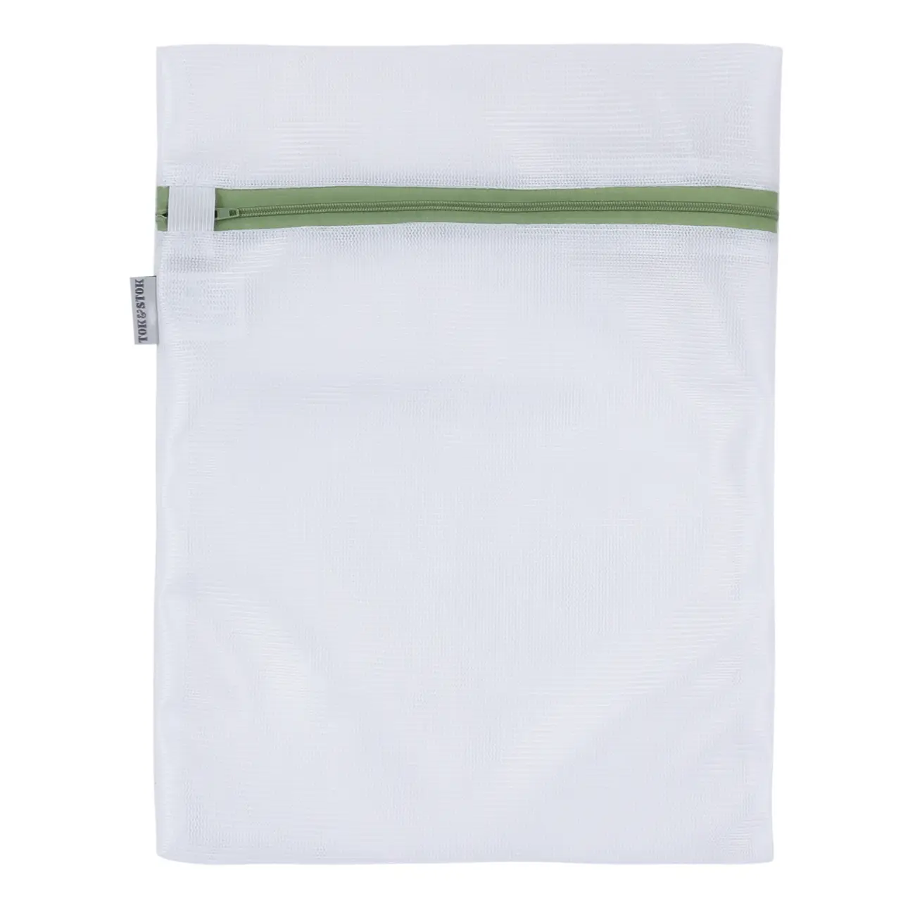 SACO PROTETOR PARA LAVAR ROUPA 33 CM X 26 CM SAFE - BRANCO/SÁLVIA - Foto 1