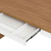 MESA COM 2 GAVETAS 1,50 M X 80 CM BOSS - OAK TAMMI/BRANCO - Foto 12