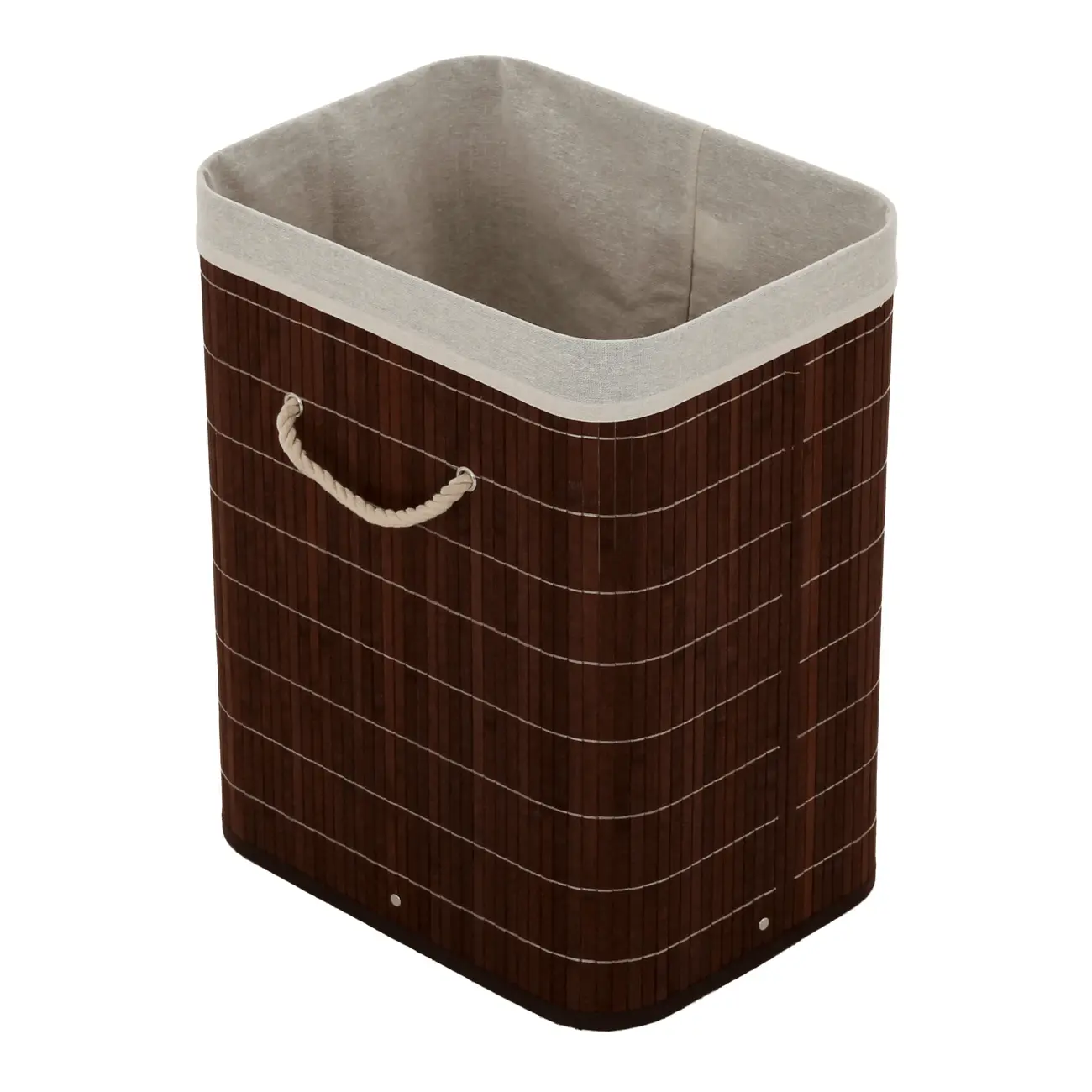 CESTO PARA ROUPAS 50 CM X 40 CM X 30 CM BUKA - MARROM/BEGE - Foto 5