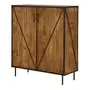 BUFFET 2 PORTAS 1,05 M X 42 CM STEAM TRUNK - ENCERADO CASTANHO/CASTANHO - Foto 2