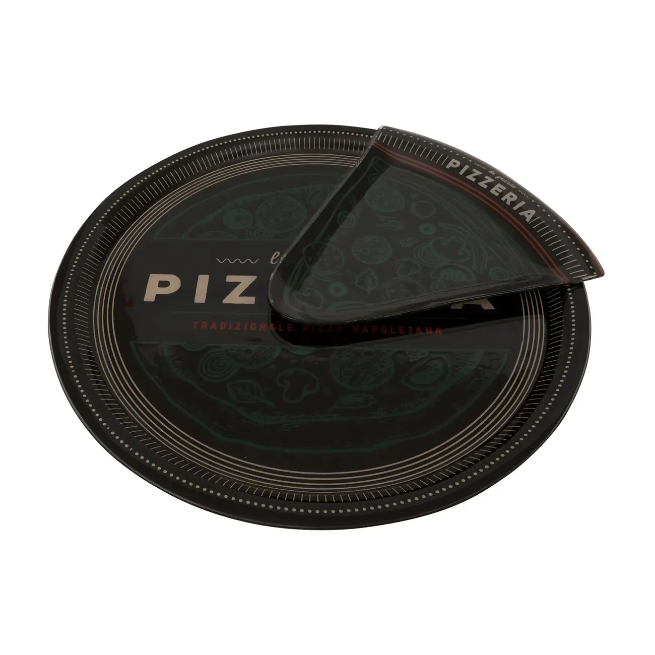 PRATO PARA SERVIR 37 CM LA GRANDE PIZZERIA - ENGLISH GREEN/PRETO - Foto 19