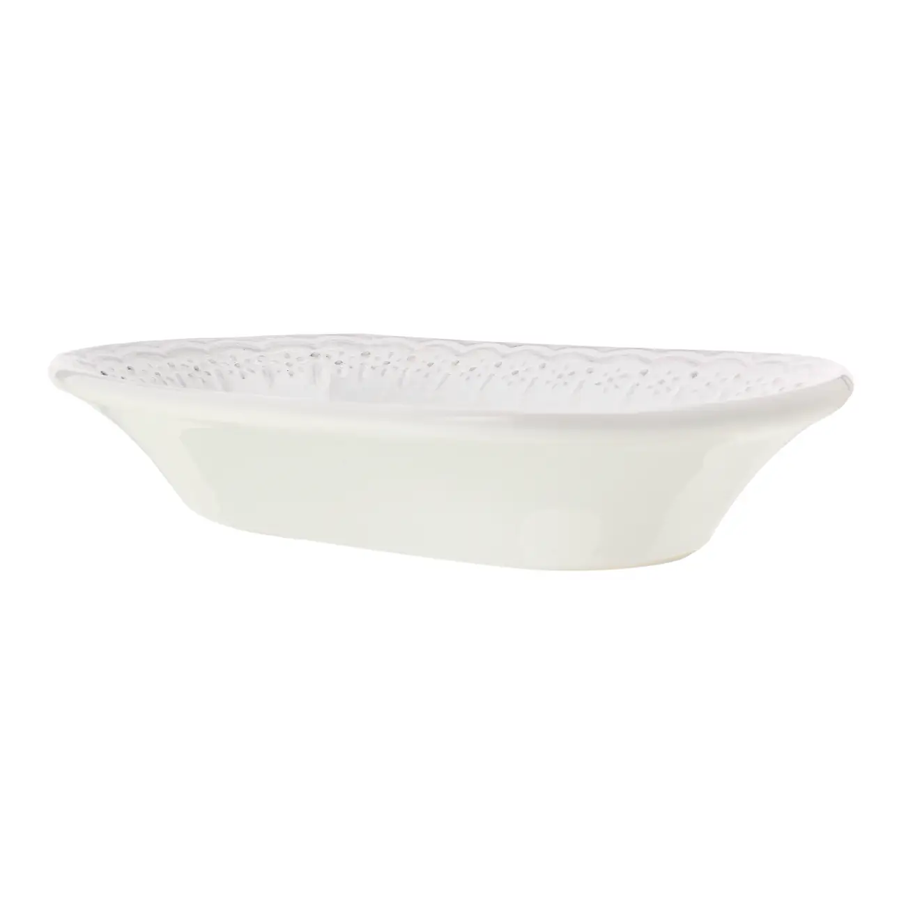 TIGELA OVAL 33 CM X 20 CM TRÉSOR - BRANCO - Foto 3