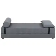 SOFÁ-CAMA 2 LUGARES STRAP - CINZA/PRETO - Foto 1