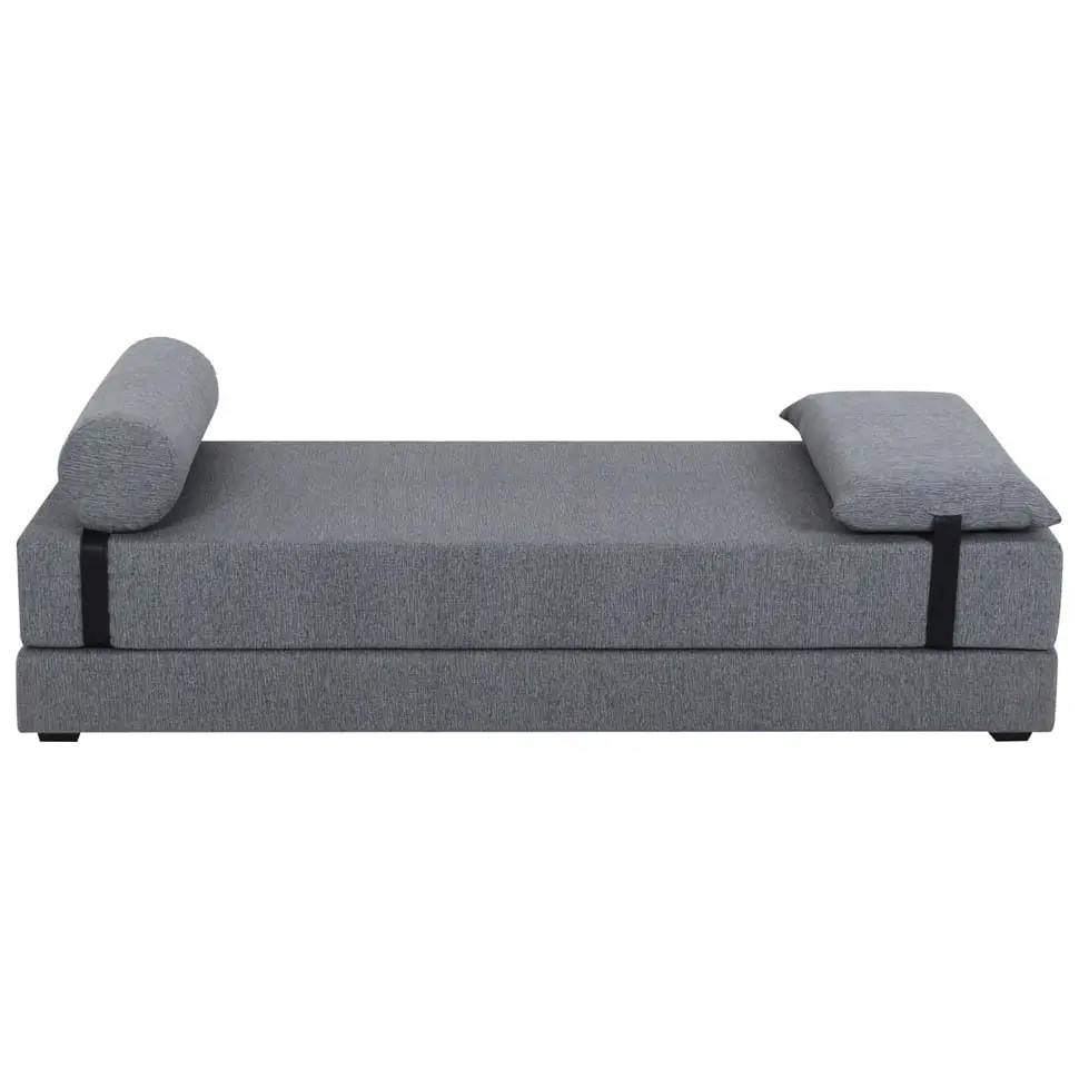 SOFÁ-CAMA 2 LUGARES STRAP - CINZA/PRETO - Foto 1