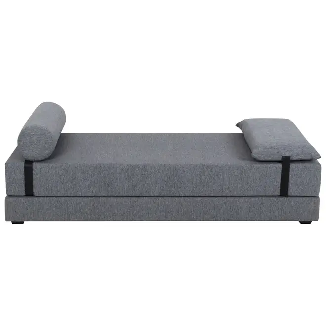 SOFÁ-CAMA 2 LUGARES STRAP - CINZA/PRETO - Foto 1