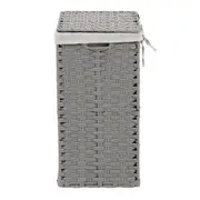 CESTO DOBRÁVEL 60 CM X 40 CM X 30 CM NID - CINZA PROVENCE/NATURAL - Foto 3