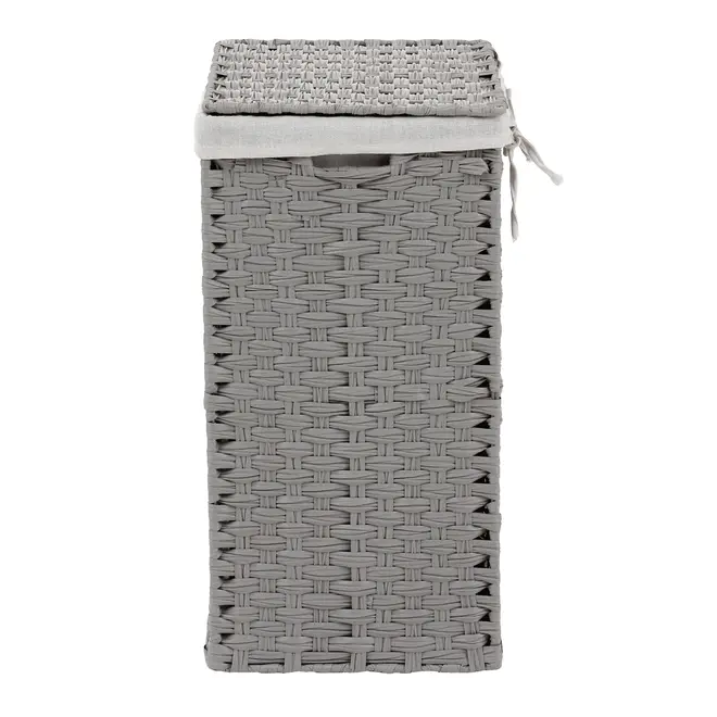 CESTO DOBRÁVEL 60 CM X 40 CM X 30 CM NID - CINZA PROVENCE/NATURAL - Foto 3