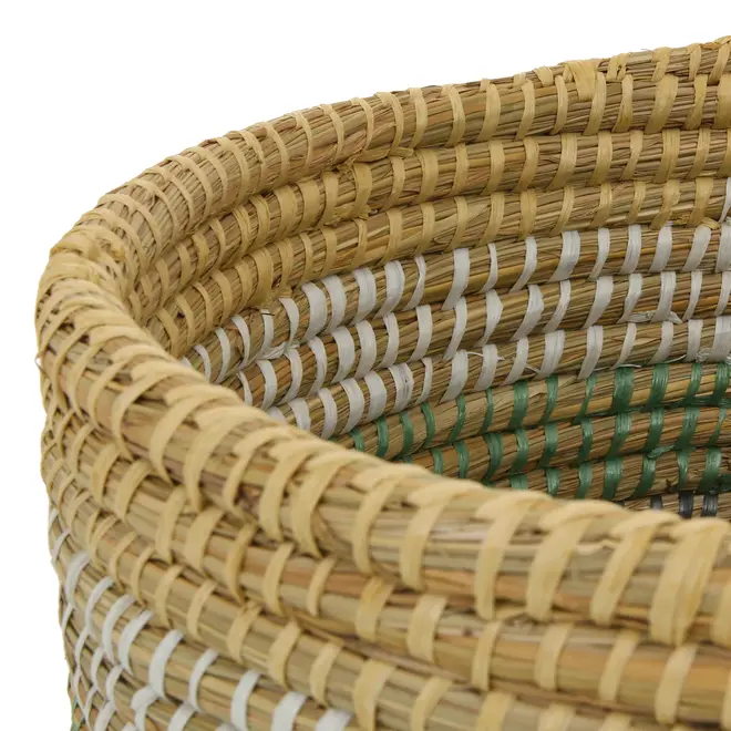 CESTO 40 CM X 40 CM X 45 CM JERI - FIBRA NATURAL/MULTICOR - Foto 4