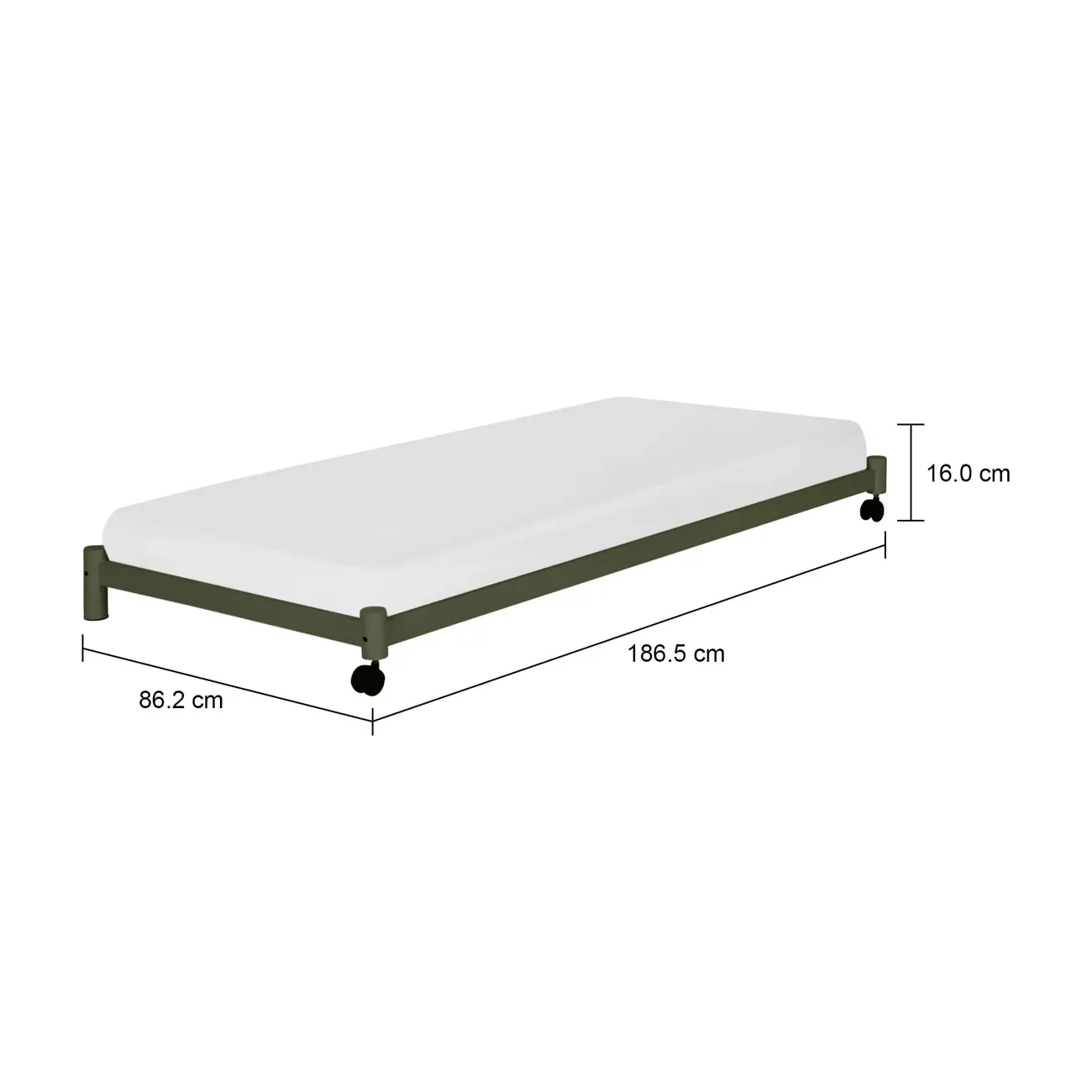 CAMA DE SOLTEIRO INFERIOR 78 CM FLAT - MUSGO - Foto 2