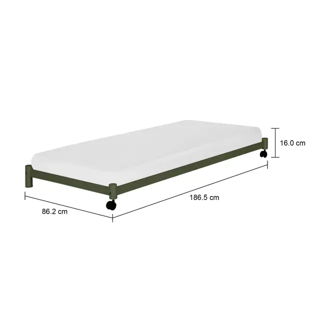 CAMA DE SOLTEIRO INFERIOR 78 CM FLAT - MUSGO - Foto 2