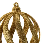 PINGENTE BOLA VAZADA CONJUNTO COM 6 BORDAR, AMAR E CELEBRAR - DOURADO - Foto 3