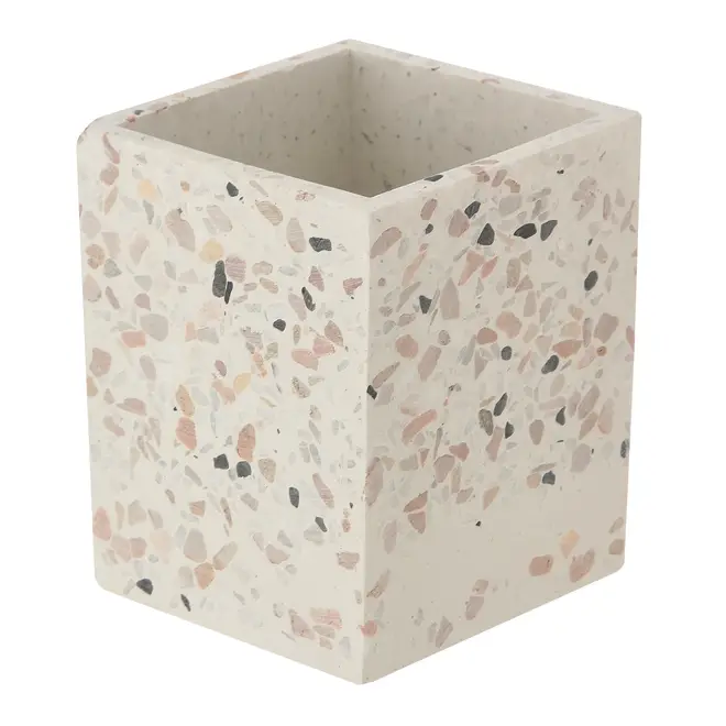 ORGANIZADOR DE BANCADA 8 CM X 8 CM TERRAZZO - BRANCO/KONKRET - Foto 3