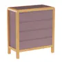 CÔMODA 4 GAVETAS 90 CM X 45 CM KANT - RUBY MOCHA/AMÊNDOA - Foto 6