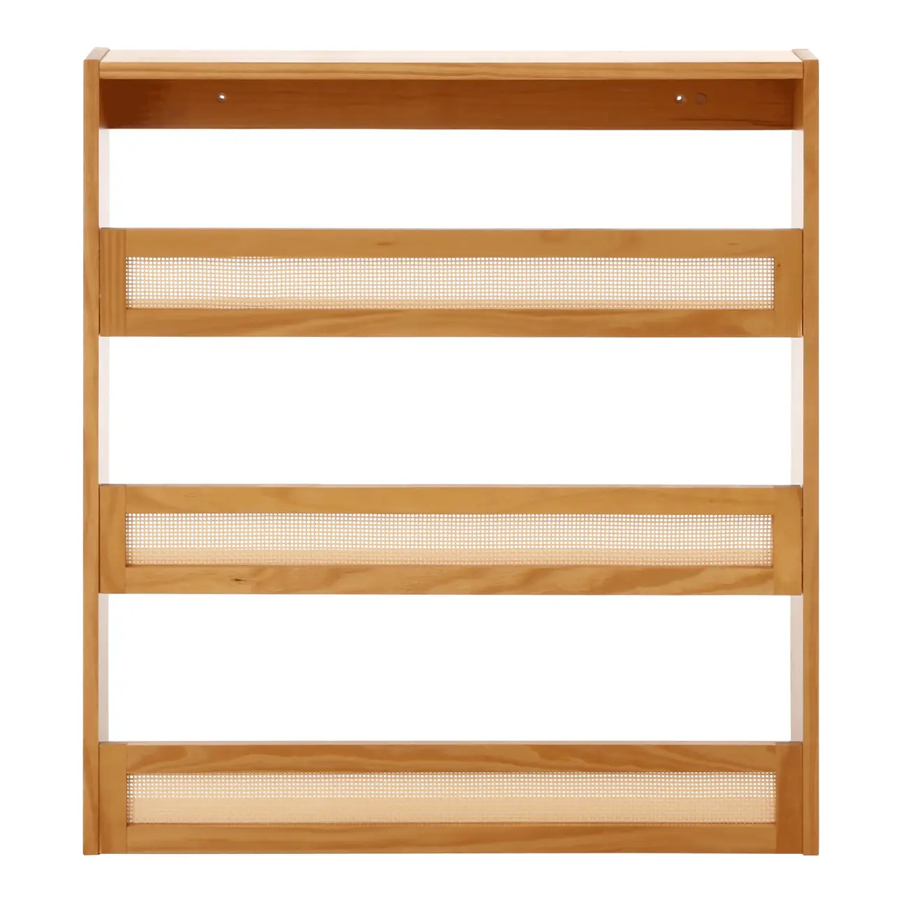 ESTANTE DE PAREDE COM PALHINHA 80 CM X 88 CM PALHANDI - AMÊNDOA/NATURAL - Foto 1