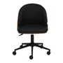 CADEIRA HOME OFFICE APLAY WOOD - PRETO/NOZES - Foto 2