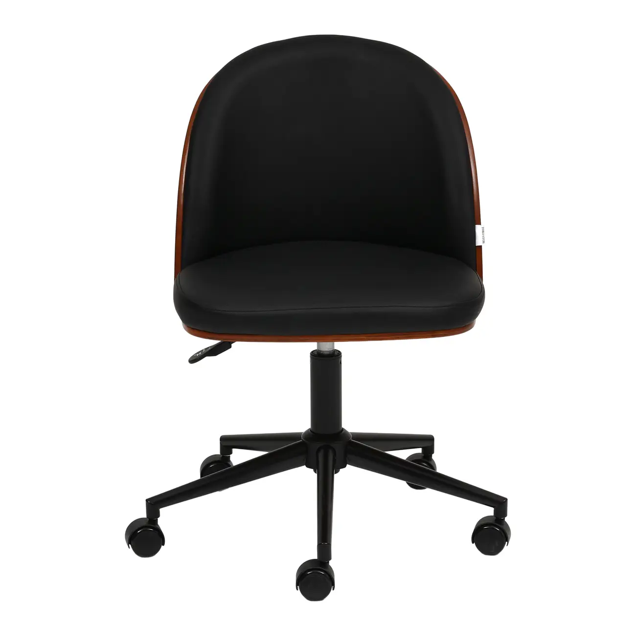 CADEIRA HOME OFFICE APLAY WOOD - PRETO/NOZES - Foto 2