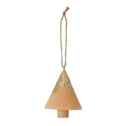 KIT COM 2 PINGENTES ÁRVORE E BOLA VILAREJO NOEL - ÁLAMO/OURO - Foto 3