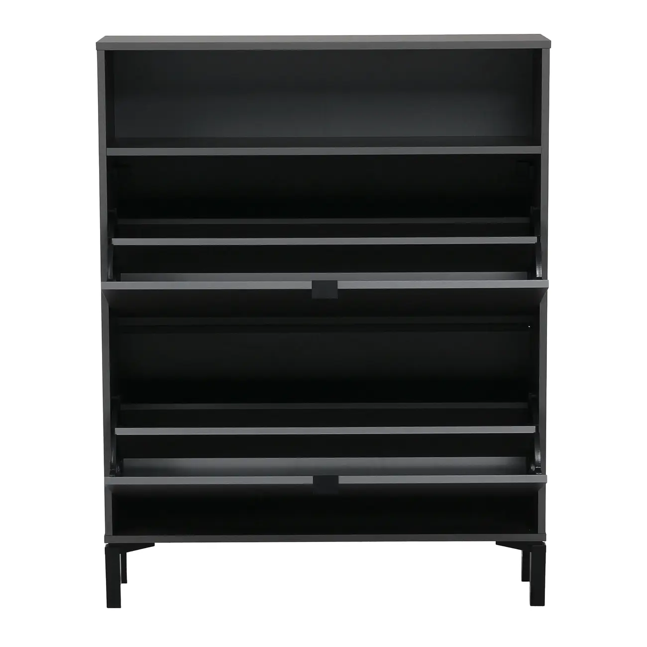 SAPATEIRA 2 PORTAS BASCULANTE SLEEK - GRAFITE/PRETO - Foto 3