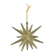 KIT PINGENTE FLOCOS COM 2 PEÇAS NATAL ASTRAL - DOURADO - Foto 2