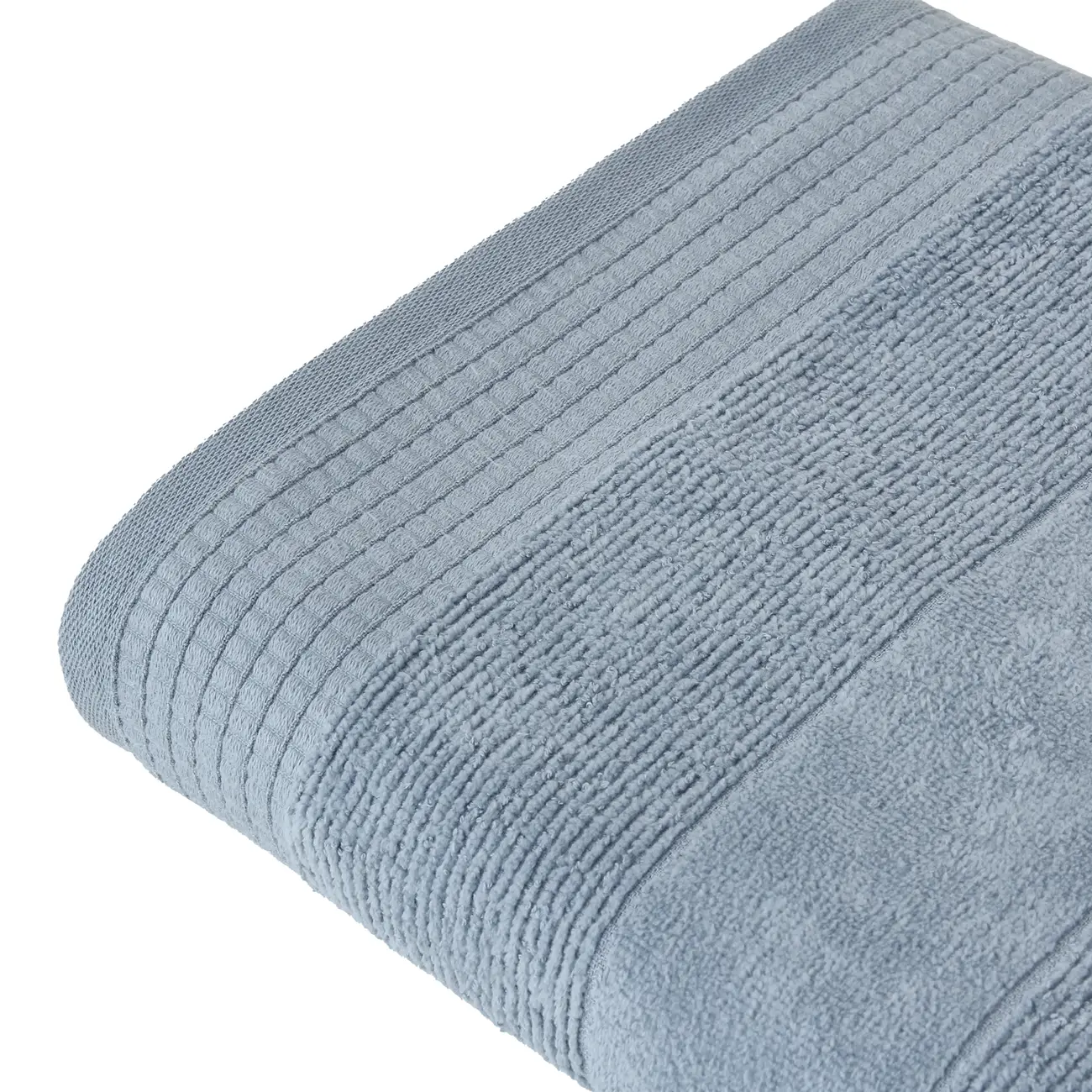 TOALHA DE BANHO GIGANTE 1,50 M X 90 CM DOUX AU TOUCHER - BLEU CENDRÉ - Foto 3