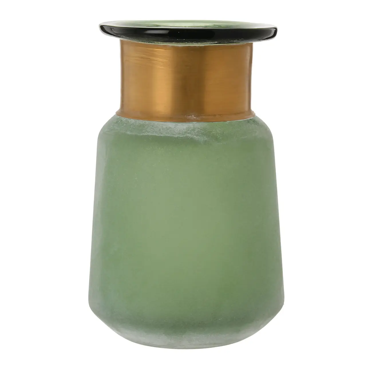 VASO 20 CM HYDE - LODEN GREEN/OURO VELHO - Foto 1