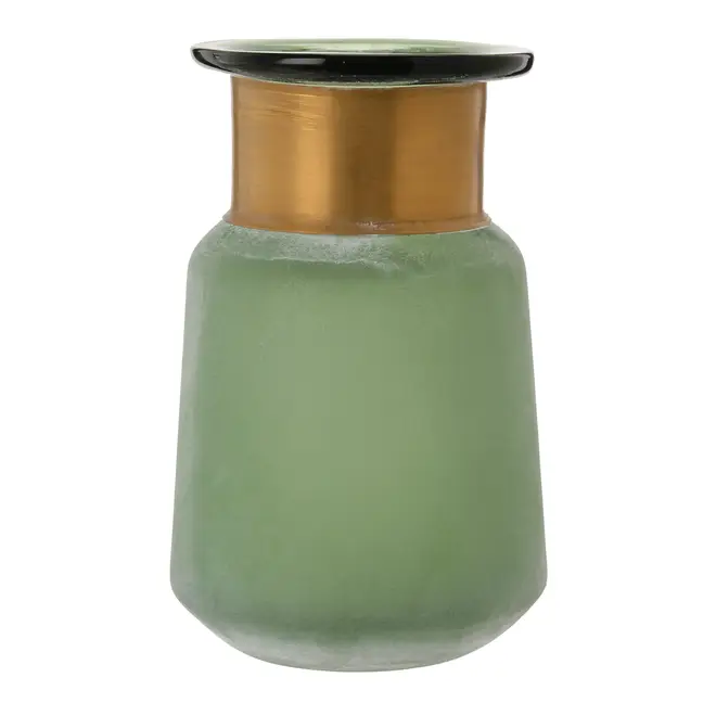 VASO 20 CM HYDE - LODEN GREEN/OURO VELHO - Foto 1