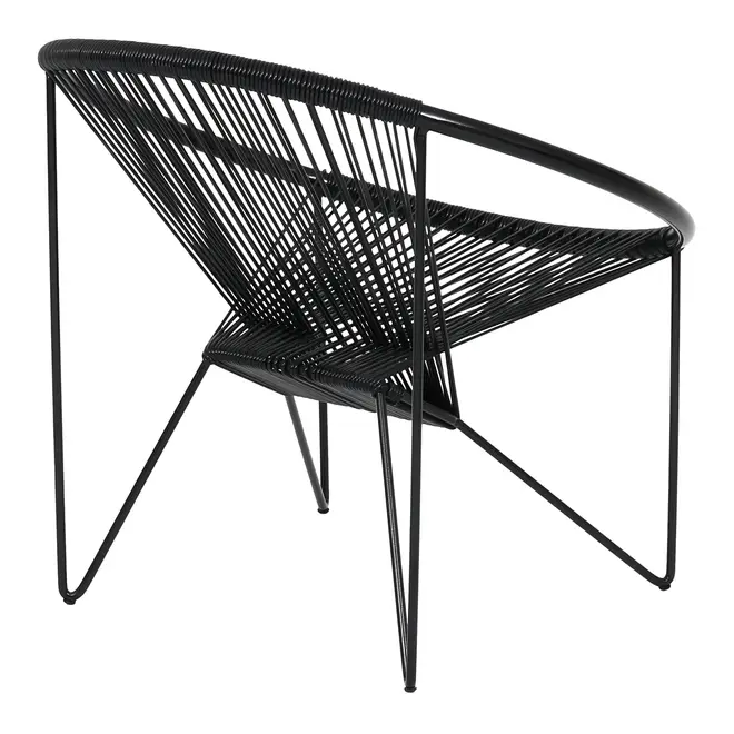 POLTRONA ESPAGUETE STRING - PRETO/PRETO - Foto 5