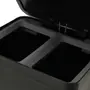 LIXEIRA DUPLA COM PEDAL 30 L TRIUM - PRETO/CINZA - Foto 8