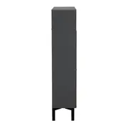 SAPATEIRA 2 PORTAS BASCULANTE SLEEK - GRAFITE/PRETO - Foto 4