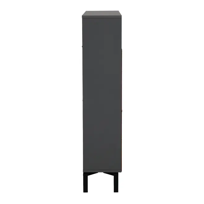 SAPATEIRA 2 PORTAS BASCULANTE SLEEK - GRAFITE/PRETO - Foto 4
